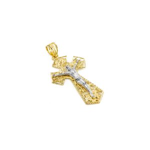 Men's Crucifix Extra Large Cross Pendant Necklace in 9ct Gold