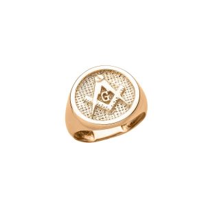 Men's Compass Masonic Ring in 9ct Gold