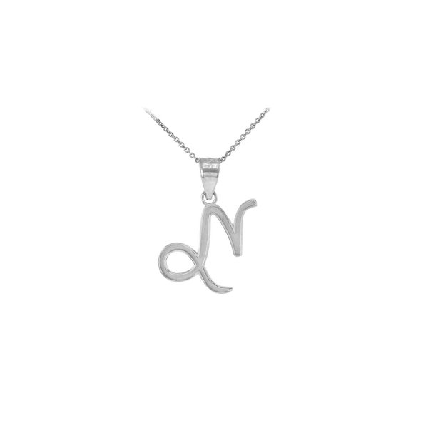 Capricorn Zodiac Pendant Necklace in Sterling Silver