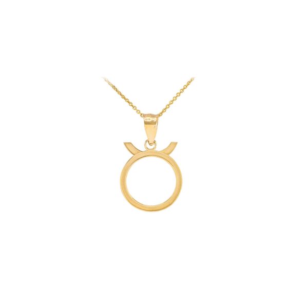 Taurus Zodiac Pendant Necklace in 9ct Gold