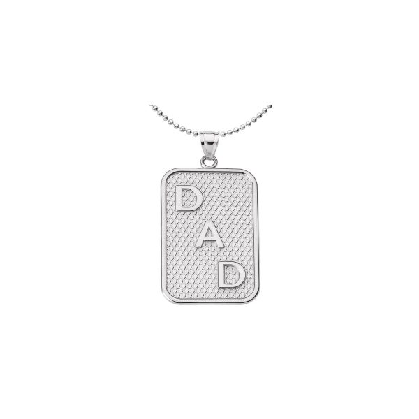 Men's Dad Pendant Necklace in Sterling Silver