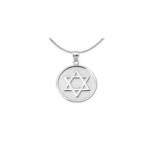 Men's Star of David Pendant Necklace in Sterling Silver