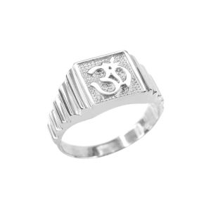 Men's Om Ring in Sterling Silver