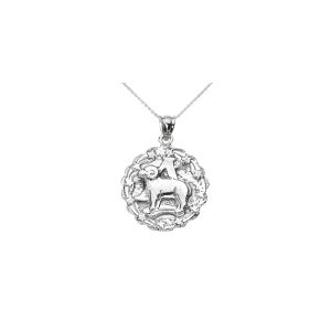 Aries Zodiac Pendant Necklace in Sterling Silver