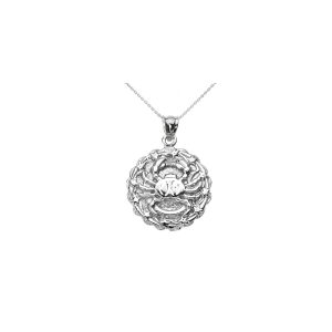 Cancer Zodiac Pendant Necklace in Sterling Silver