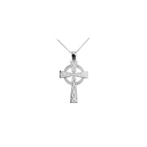 Celtic Pendant Necklace in 9ct White Gold