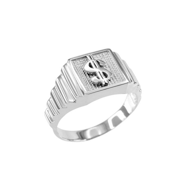 Men's Dollar Ring in Sterling Silver