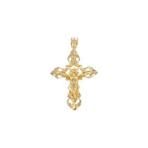 Men's Extra Large Cross Pendant Necklace in 9ct Gold