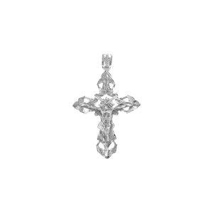 Extra Large Cross Pendant Necklace in Sterling Silver