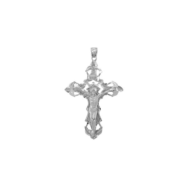 Cross Pendant Necklace in 9ct White Gold