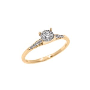 Diamond Elegant Halo Engagement Ring in 9ct Gold