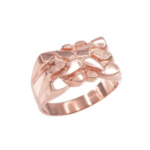 Men's Textured Ring in 9ct Rose Gold