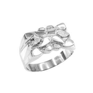 Men's Textured Ring in Sterling Silver