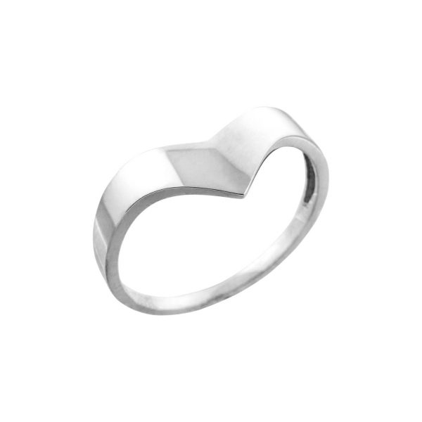 Chevron Ring in 9ct White Gold