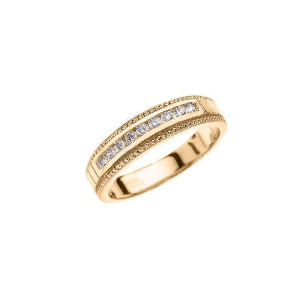 CZ Wedding Ring in 9ct Gold