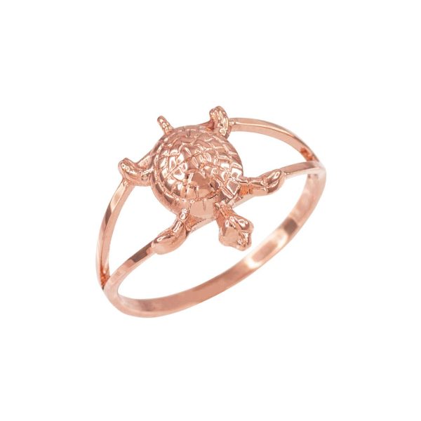 3D Turtle Ring in 9ct Rose Gold