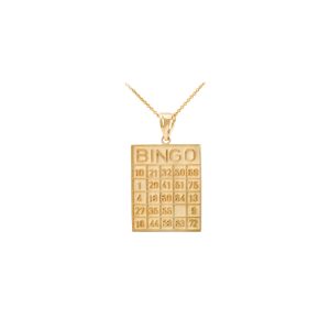 Bingo Pendant Necklace in 9ct Gold