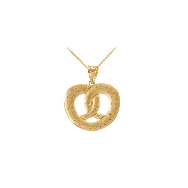 Pretzel Pendant Necklace in 9ct Gold