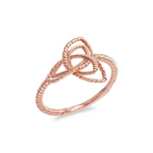 Triquetra Rose Ring in 9ct Rose Gold