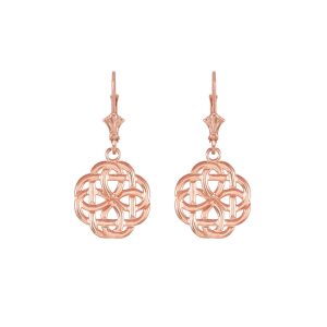 Trinity Knot Earrings in 9ct Rose Gold