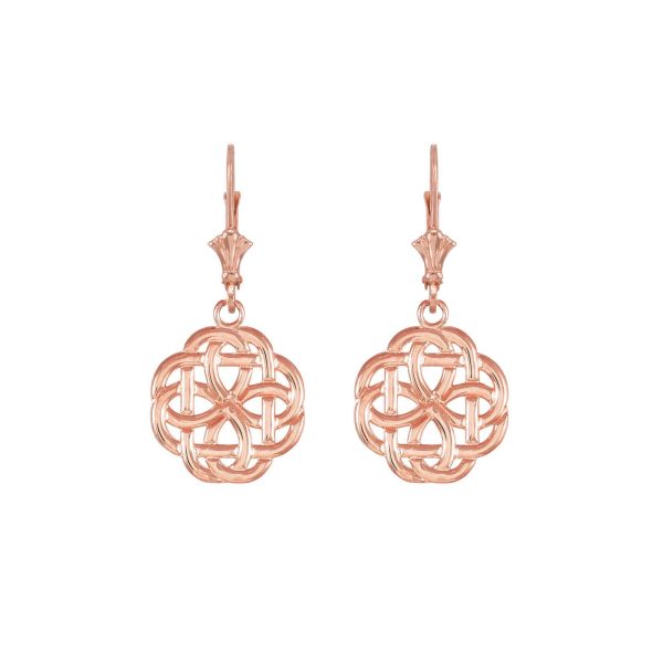 Trinity Knot Earrings in 9ct Rose Gold