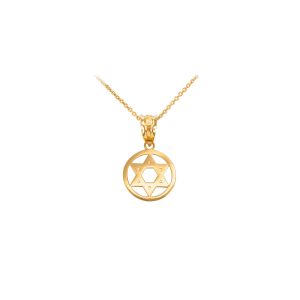 Men's Cutout Star of David Pendant Necklace in 9ct Gold