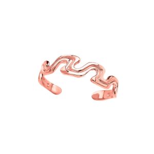 Wave Design Toe Ring in 9ct Rose Gold