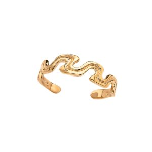 Wave Design Toe Ring in 9ct Gold