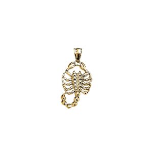 Men's Classic Scorpion Charm Pendant Necklace in 9ct Gold