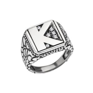 Men's CZ Ring in Sterling Silver