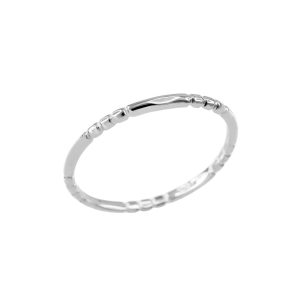 Beaded Knuckle Band Ring in 9ct White Gold