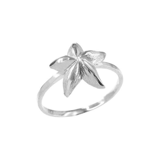 Starfish Ring in 9ct White Gold