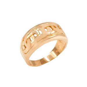 Men's Mariner Link Pattern Ring in 9ct Gold