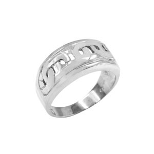 Men's Mariner Link Pattern Ring in Sterling Silver