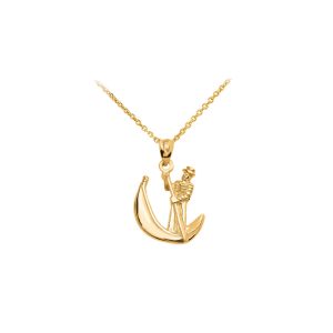 Men's Gondola Pendant Necklace in 9ct Gold