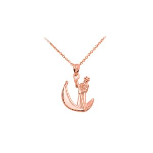 Men's Gondola Pendant Necklace in 9ct Rose Gold