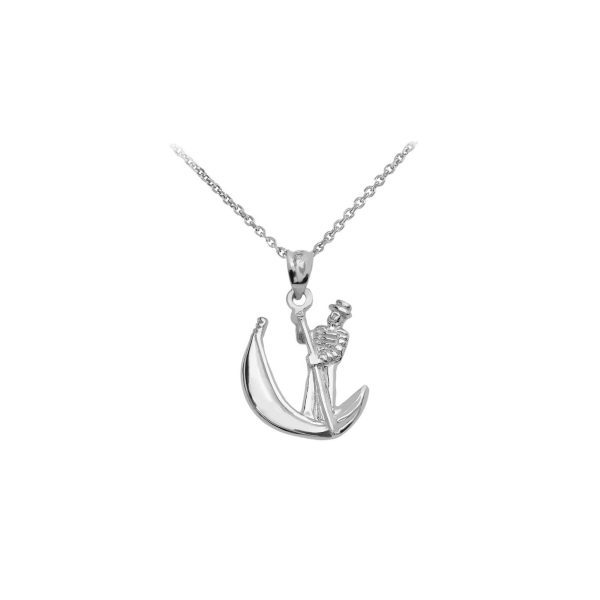 Gondola Pendant Necklace in 9ct White Gold