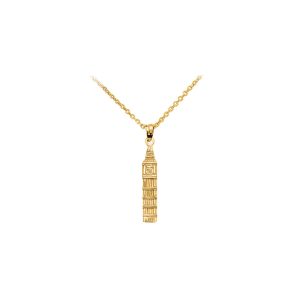 Big Ben Pendant Necklace in 9ct Gold