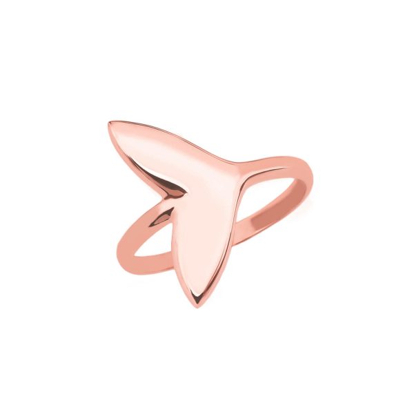 Whale Tail Ring in 9ct Rose Gold