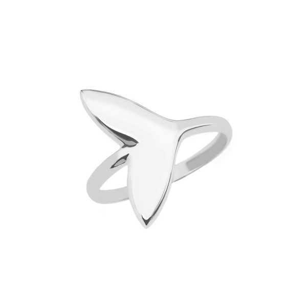 Whale Tail Ring in Sterling Silver