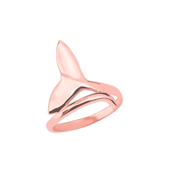 Whale Tail Wrap Ring in 9ct Rose Gold