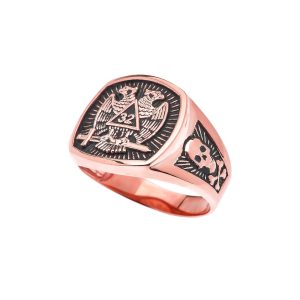 Men's Masonic Emblem Ring in 9ct Rose Gold