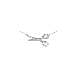 Scissor Pendant Necklace in Sterling Silver