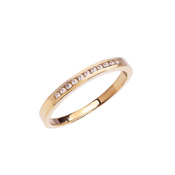 Diamond Channel Set Half Eternity Wedding Ring in 9ct Gold