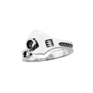 Men's Plumber Wrench Ring in Sterling Silver