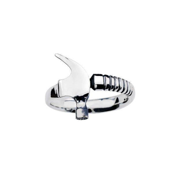 Men's Hammer Ring in Sterling Silver