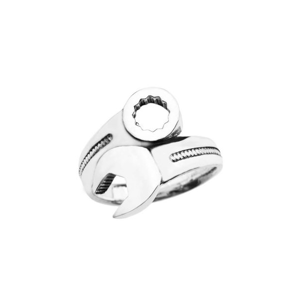 Men's Mechanic Wrench Ring in Sterling Silver