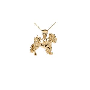 Terrier Dog Pendant Necklace in 9ct Gold