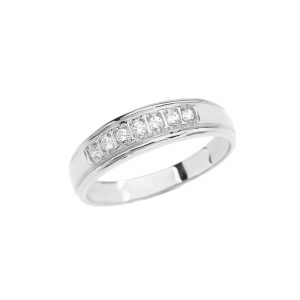 Diamond Wedding Ring in 9ct White Gold