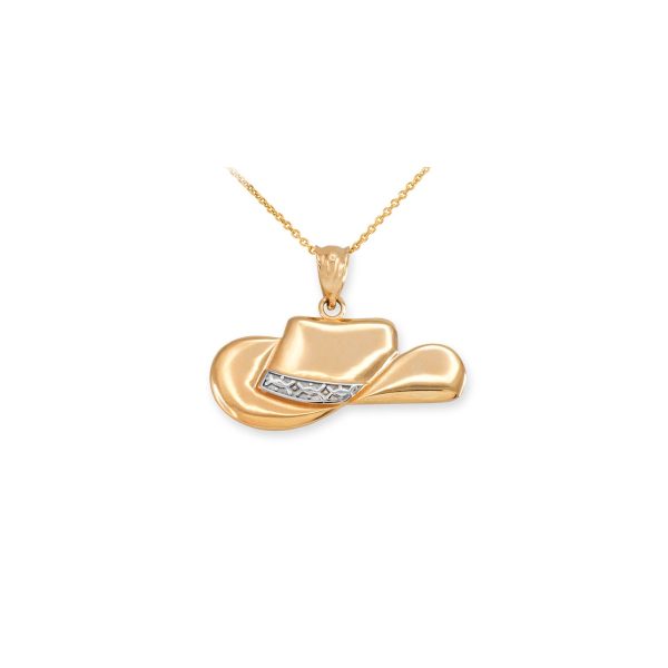 Men's Cowboy Pendant Necklace in 9ct Gold